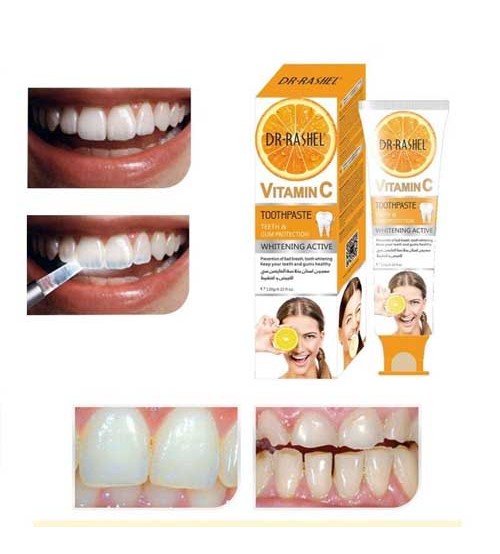 Dr Rasheel Vitamin C Toothpaste Teeth & Gum Protection Whitening Active